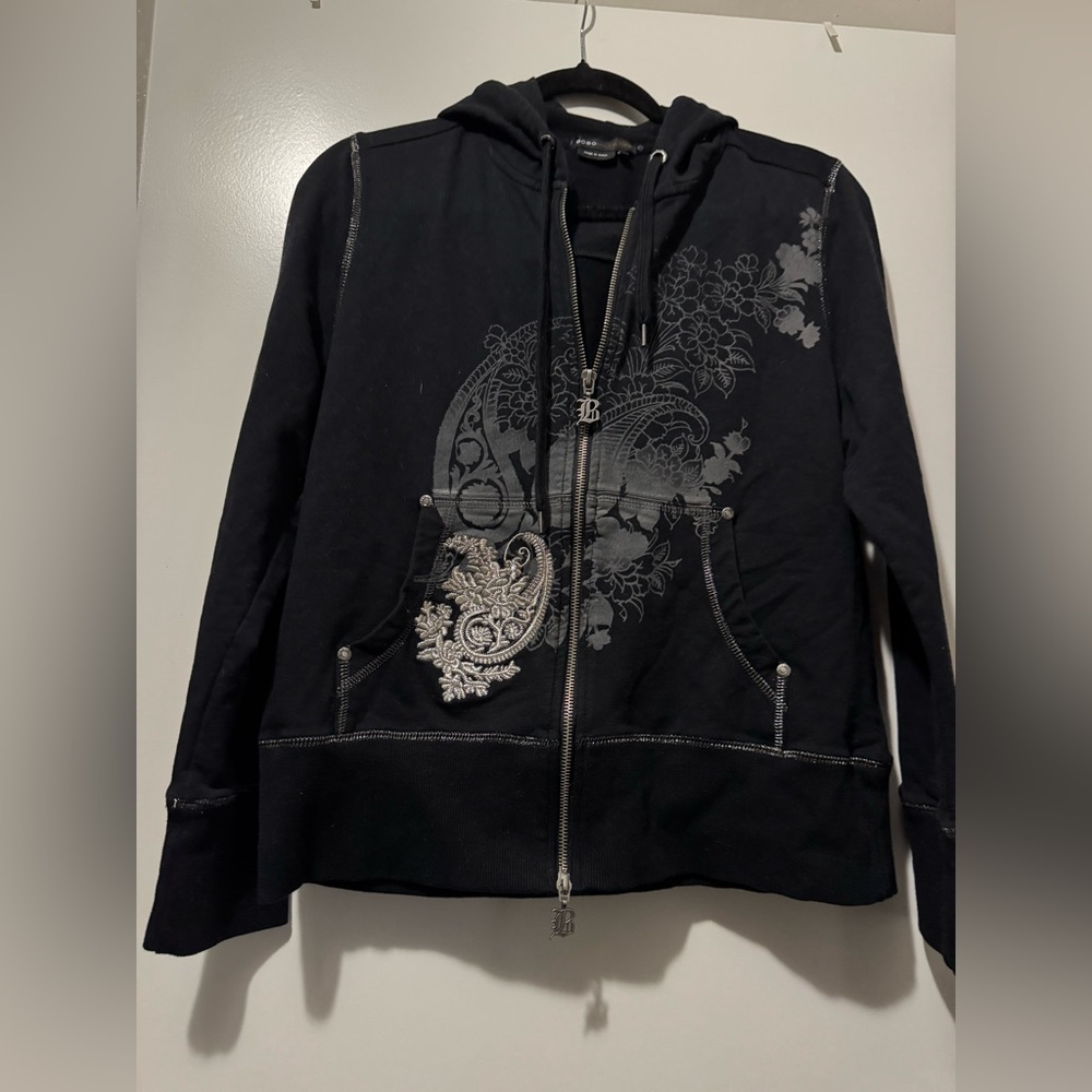 BCBGMaxAzria Black sweater zip up